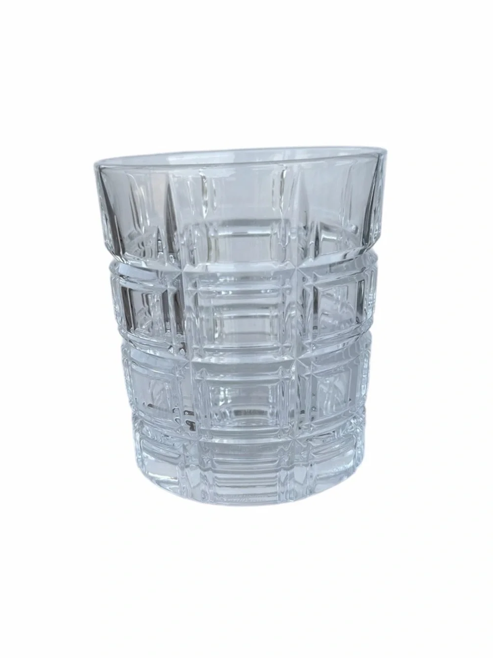 Marquis by Waterford Crystal Crosby Double Old Fashion 2-Piece Glass Set Plaid